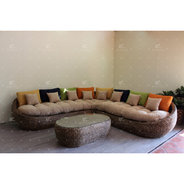 Einzigartiges Design Wasser Hyazinthen Sofa Set für Indoor Wicker Möbel